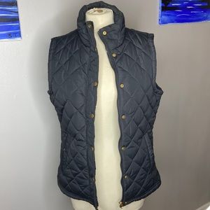 Denim company black puffer vest jacket